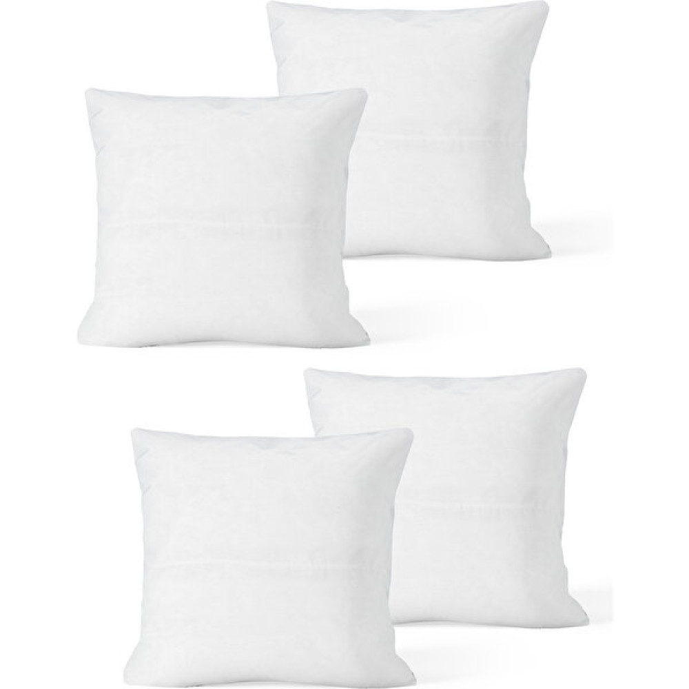 Valena Home 4'lü Kırlent Kılıfı Iç Yastığı 50 x 50 cm 400 gr Boncuk Silikon Elyaf - Beyaz Kırlent / Mobilya Yastığı Fiyatı