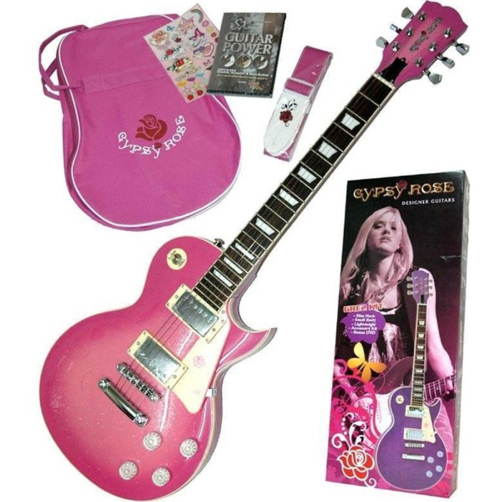 Valencia GRE2KCPK Gypsy Rose Elektro Gitar Setir Pembe (Askı-Klıf-Çıkartma-Dvd Hediyeli) Elektro Gitarlar Fiyatı