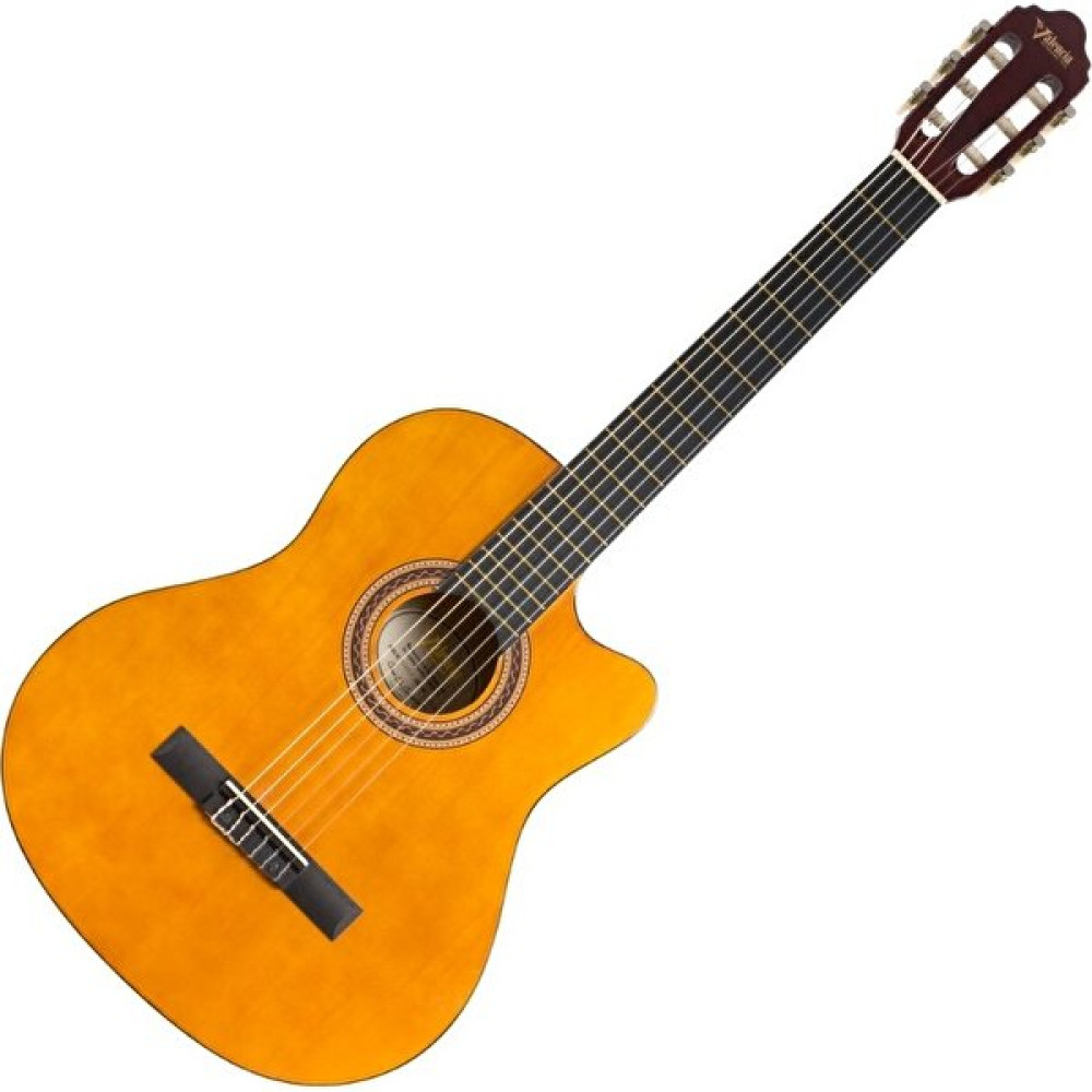 Valencia VC104TC Naturel Cutaway Klasik Gitar 4/4 (Sap Çelik+Kılıf) Klasik Gitarlar Fiyatı