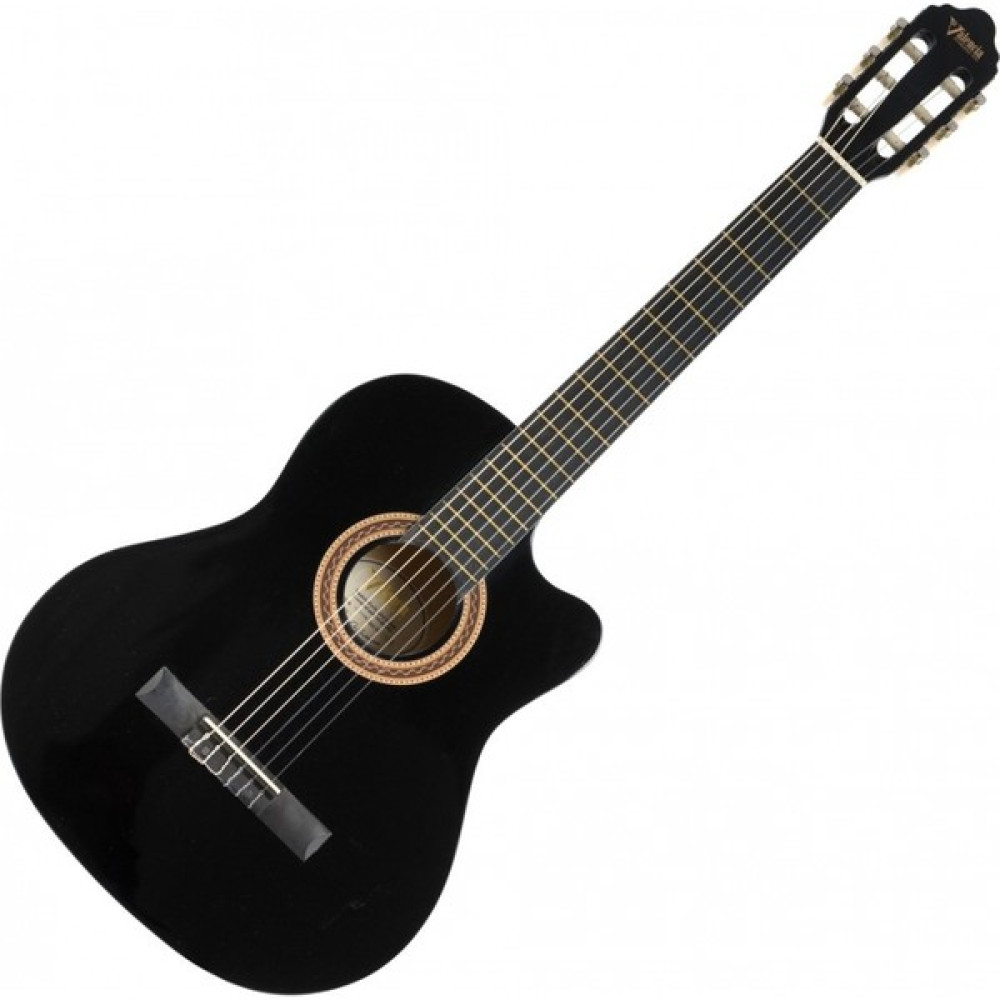 Valencia VC104TCBK Siyah Cutaway Klasik Gitar 4/4 (Sap Çelik+Kılıf) Klasik Gitarlar Fiyatı