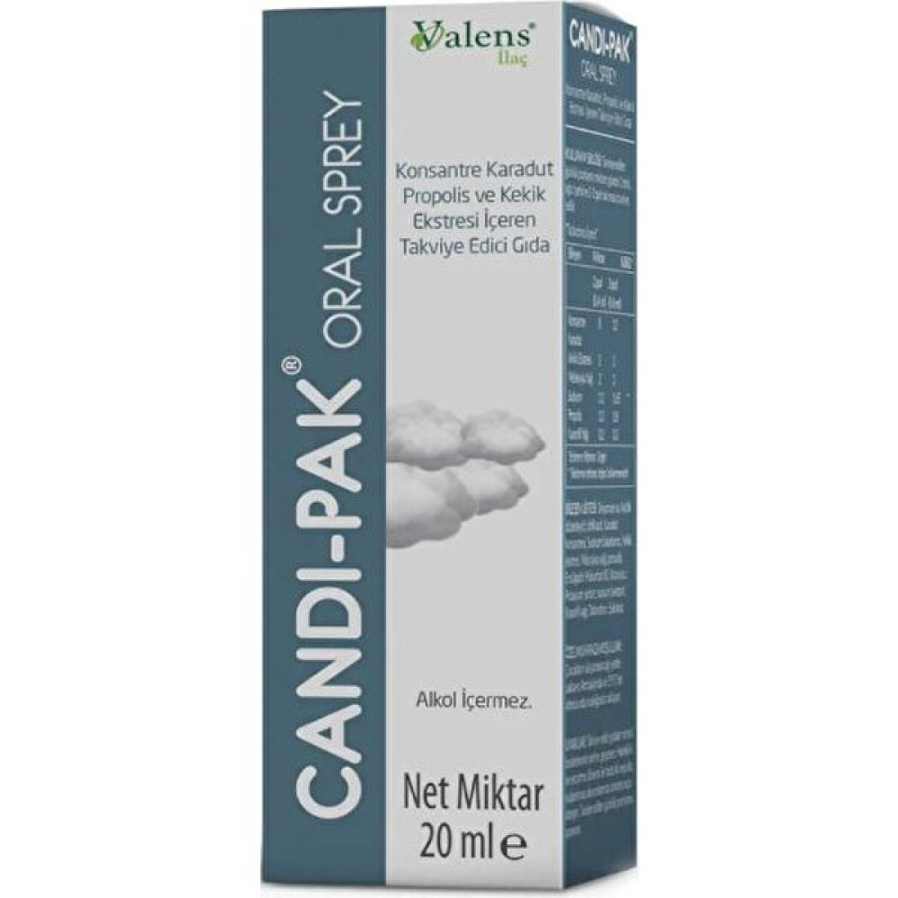 Valens Candi-Pak Ağız Içi Bakım Spreyi 20 ml Ağız Gargara ve Spreyi Fiyatı