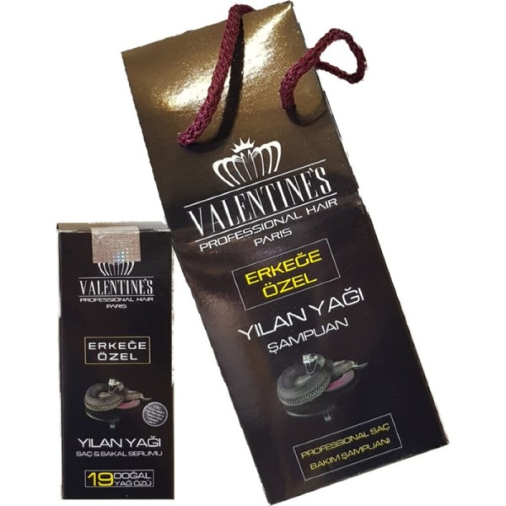 Valentines Professional Erkeğe Özel Yılan Yağı Şampuan + Yılan Yağı Saç Sakal Serumu Şampuan ve Saç Kremi Fiyatı