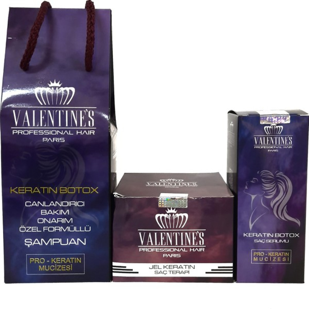 Valentines Professional Jel Keratin Şampuan + Krem + Serum Oto Boyaları Fiyatı