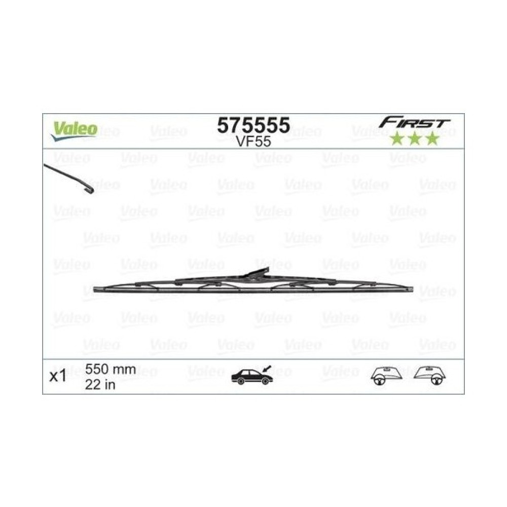 Valeo 575555 Silecek Süpürgesi 55CM X1 Normal Tip Fırst Universal 357998003A Oto Boyaları Fiyatı