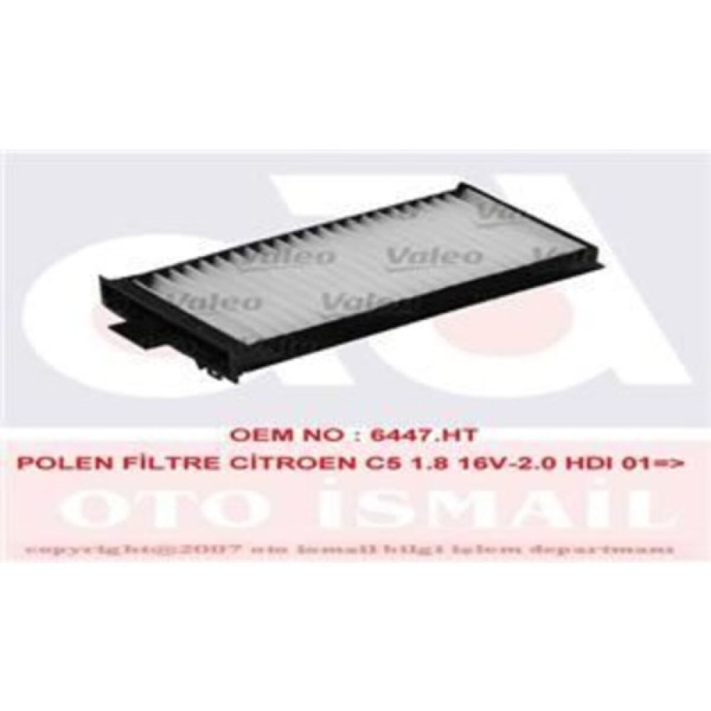 Valeo 698540 Polen Filtresi C5 01- Karbonlu Polen Filtreleri Fiyatı