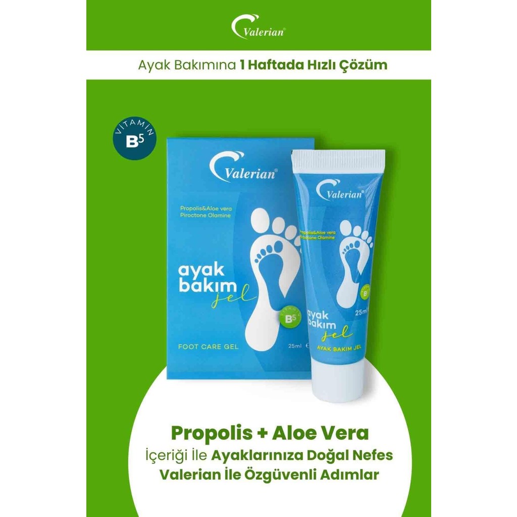 Valerian Ayak Bakım Jeli Propolis ve Aloe Vera ile Ferahlatıcı Etki 25 ml Diğer Fiyatı