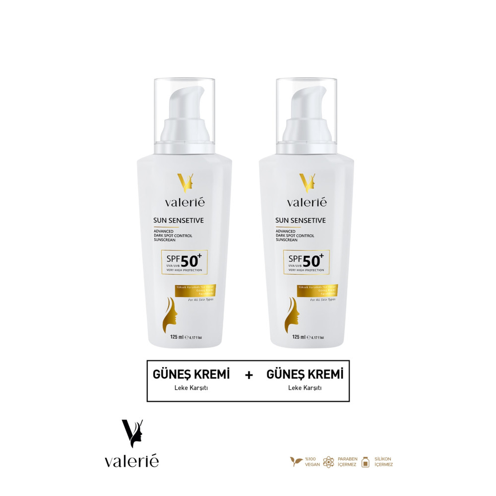 Valerie Leke Karşıtı Yüksek Korumalı Spf50+ Yüz Ve Vücut Yaz Ve Kış Güneş Kremi 125 ml 2li Fırsat Paketi Güneş Kremleri ve Losyonları Fiyatı