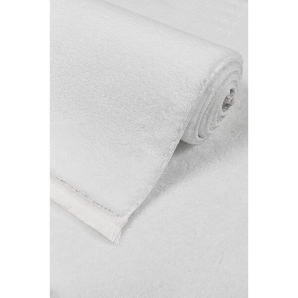 Valery Home Comfort Puffy Peluş Halı Beyaz Düz Saçaklı - 80 x 100 cm Salon Halısı Fiyatı