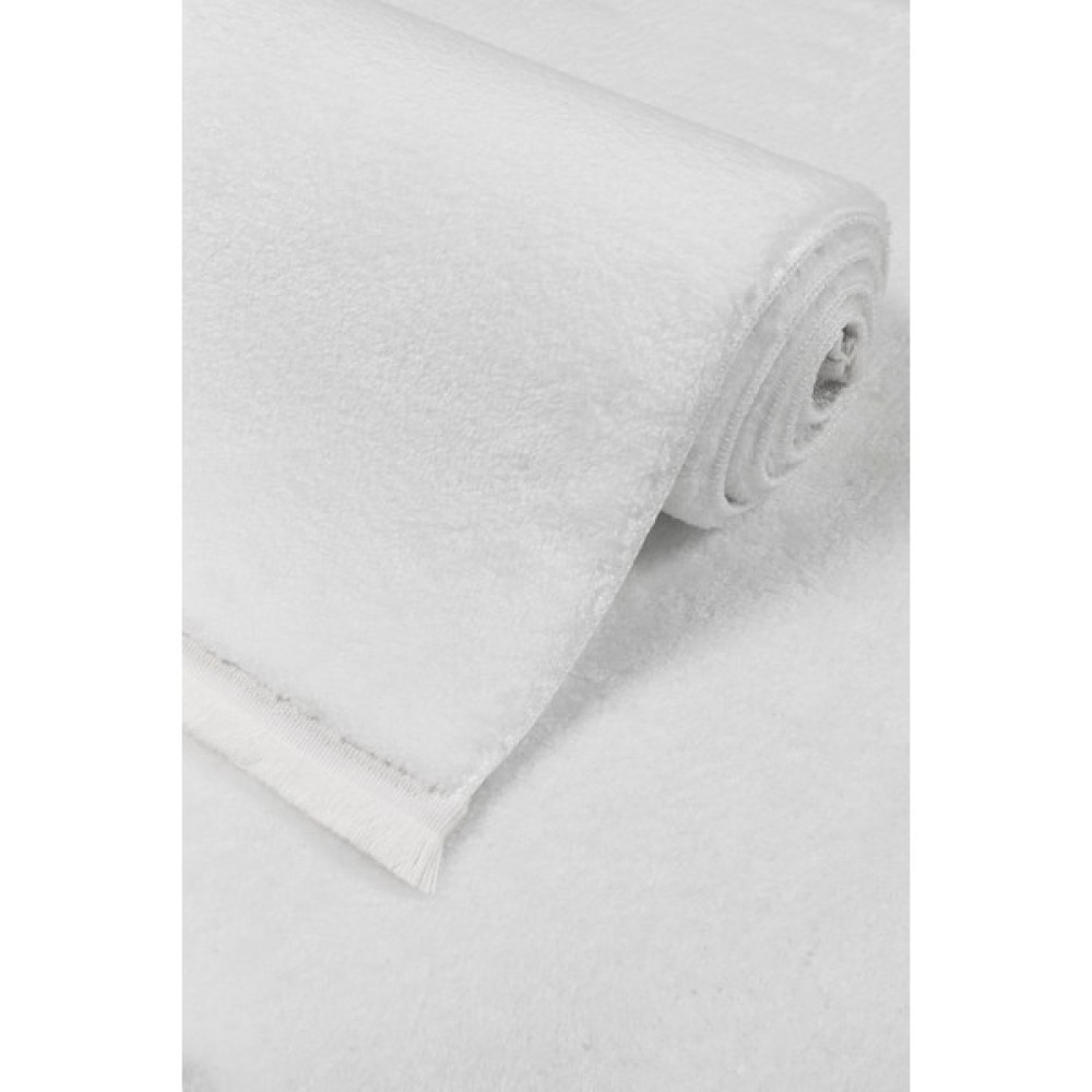 Valery Home Comfort Puffy Peluş Halı Beyaz Düz Saçaklı - 80 x 200 cm Salon Halısı Fiyatı