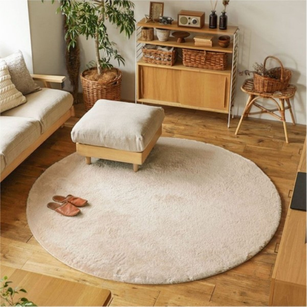 Valery Home Peluş Post Daire Halı Bej - 150 x 150 cm Salon Halısı Fiyatı