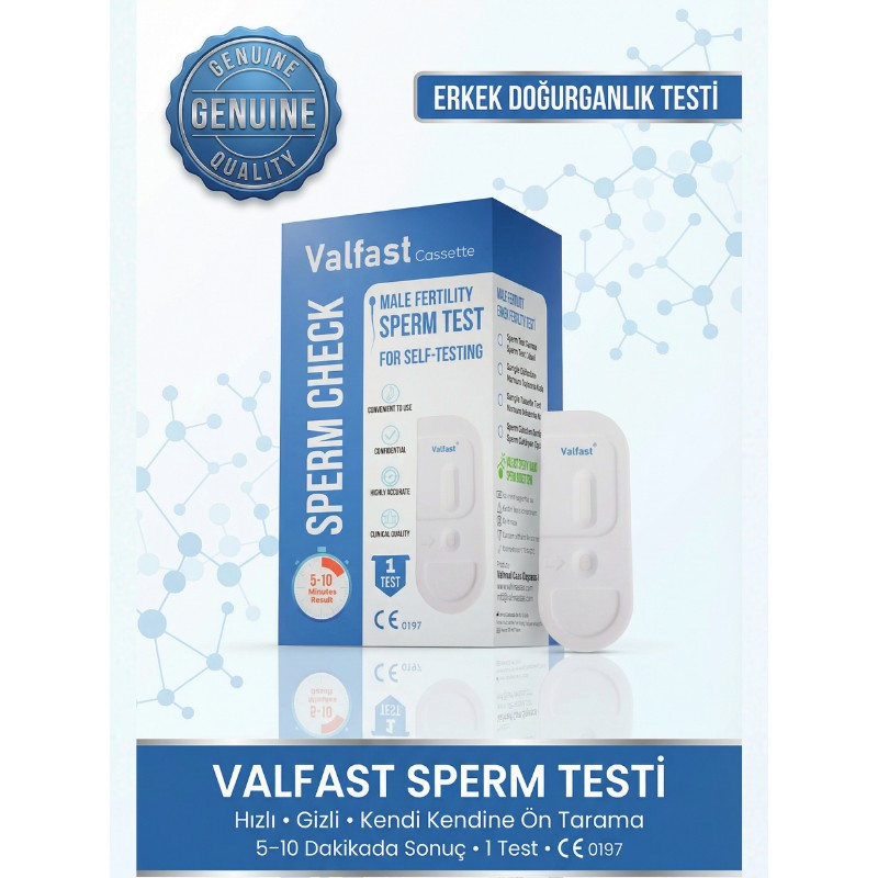 Valfast Erkek Fertilite Kiti - Evde Hızlı Hücre Yoğunluğu Kontrol ve Ön Tarama Testi - 1 Adet Diğer Fiyatı