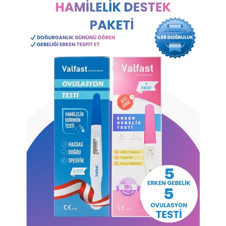 Valfast Hamilelik Destek Paketi (5 Ovulasyon + 5 Erken Gebelik Testi) Diğer Fiyatı