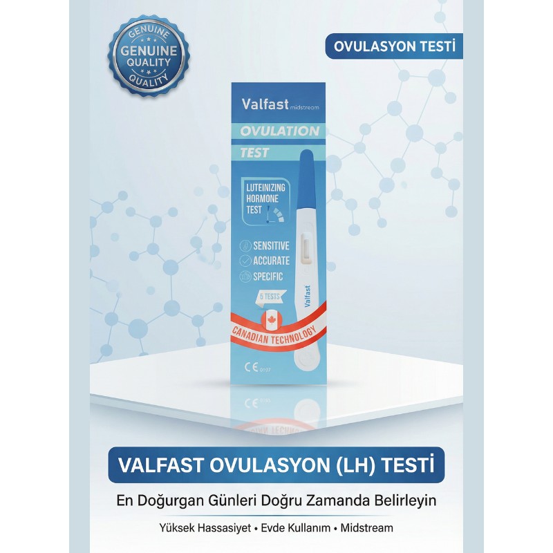 Valfast Ovulasyon Doğurganlık (Yumurtlama) Testi 1 Kutu 5 Adet Diğer Fiyatı