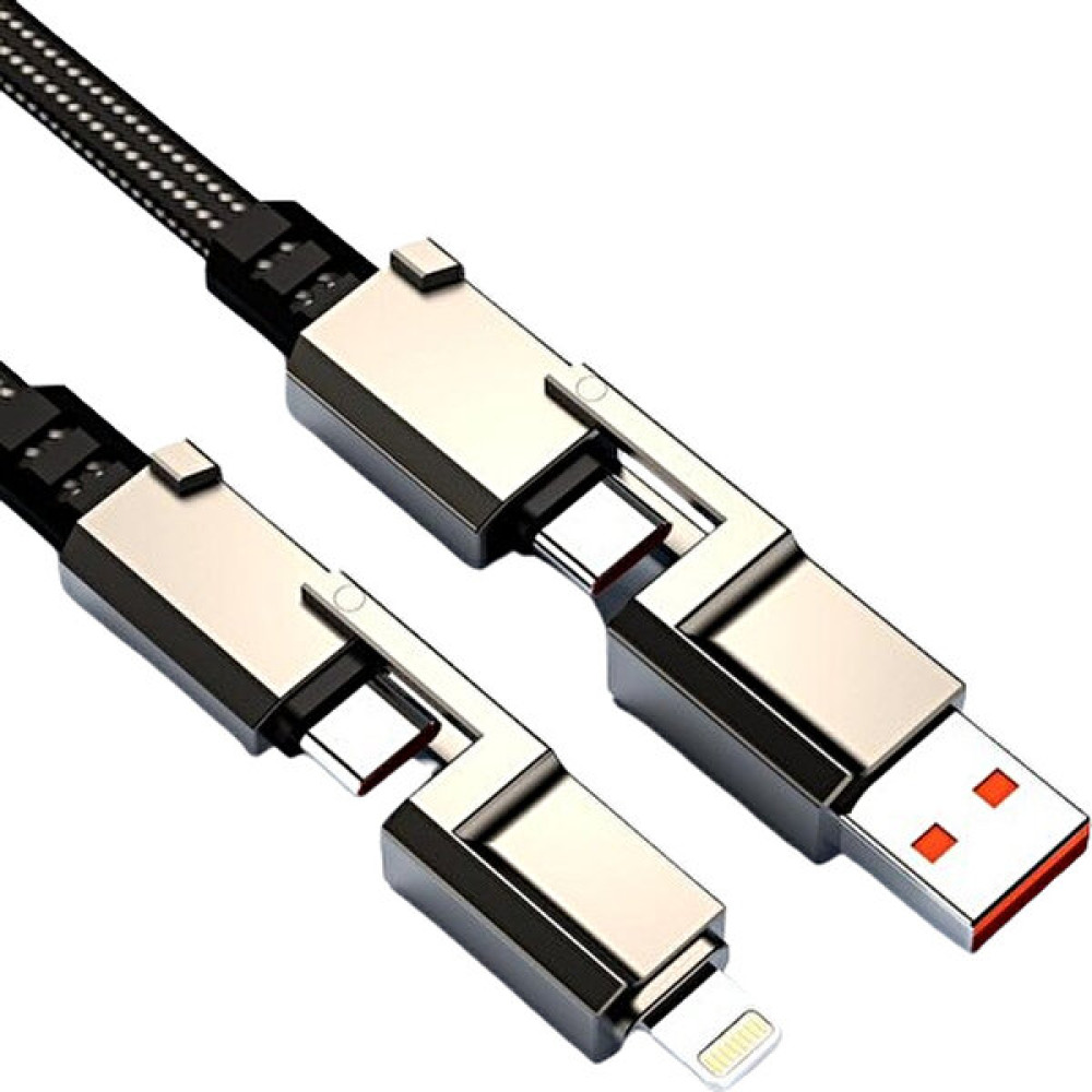 Valkyrie 4in1 Güçlü ve Sağlam Data ve Şarj Kablosu - Ios Apple Type-C USB Cep Telefonu Şarj Cihazı Fiyatı
