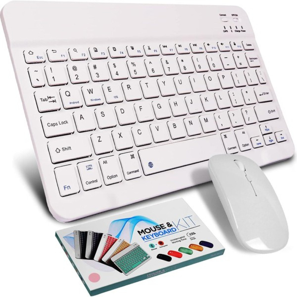 Valkyrie Bluetooth Ios Ipad Android Windows Uyumlu Klavye Mouse Seti - Sessiz - Şarjlı - Combo - Ultra Ince - Türkçe - Kablosuz Beyaz Klavye - Mouse Fiyatı
