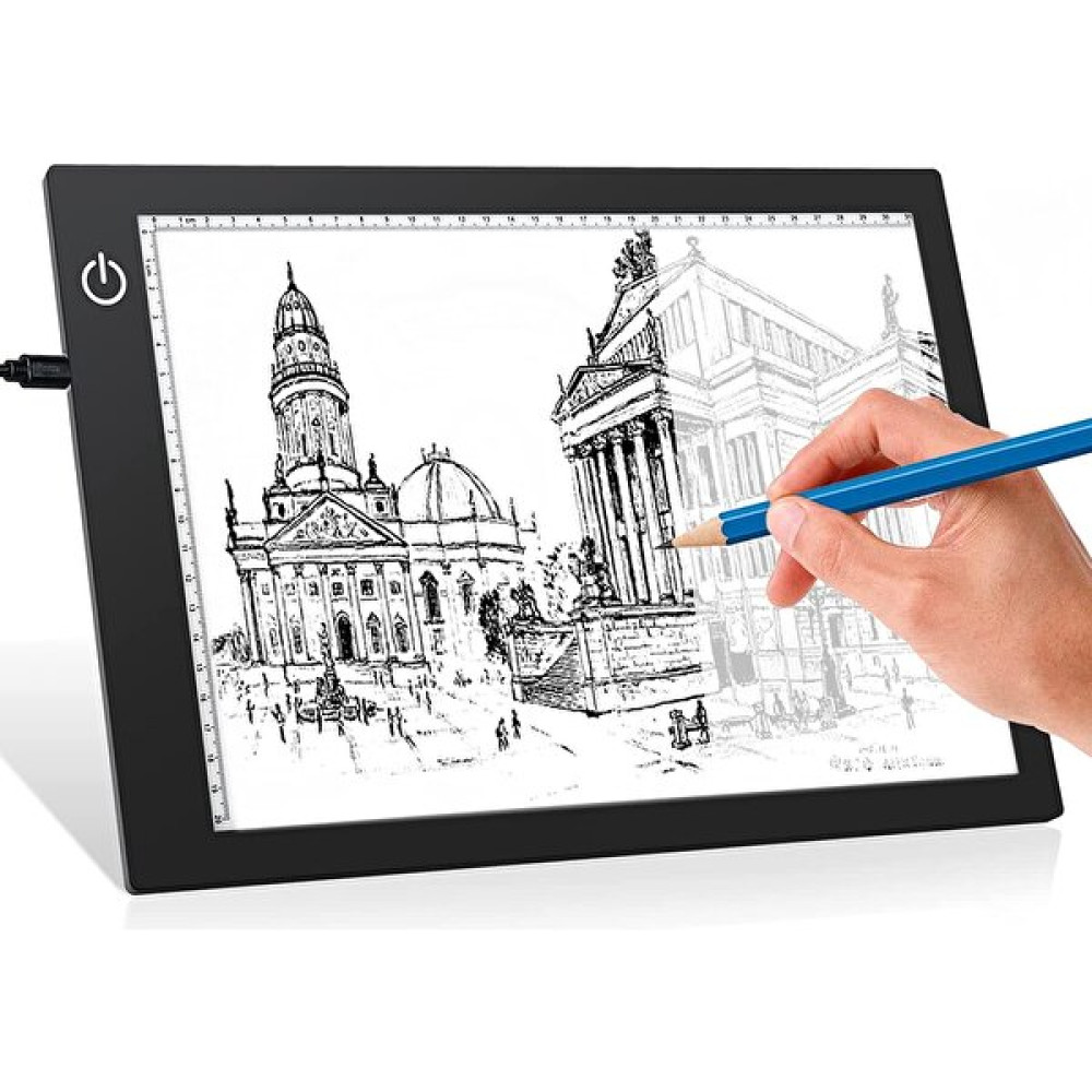 Valkyrie LED Işıklı A4 Boy Çizim Kopyalama Eskiz Çizim Ultra Ince Animasyon Portre Çizim Tableti - Siyah Grafik Tabletler Fiyatı