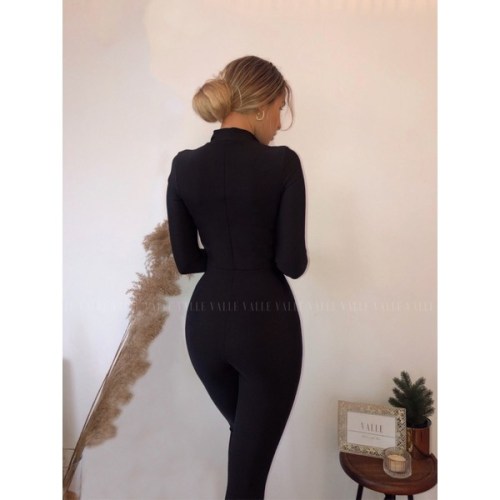 Valle Fashion Catsuit Uzun Kollu Tulum Bayan Tulum ve Salopet Fiyatı