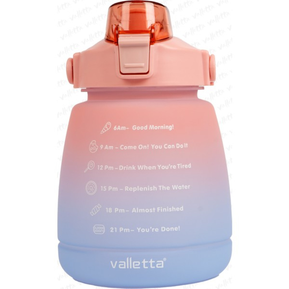 Valletta Lusca Bpa Içermez Motivasyonel Su Matarası 1,3 Lt Pembe-Mavi Su Matarası, Su Şişesi, Suluk - Pembe - Mavi Suluk Fiyatı