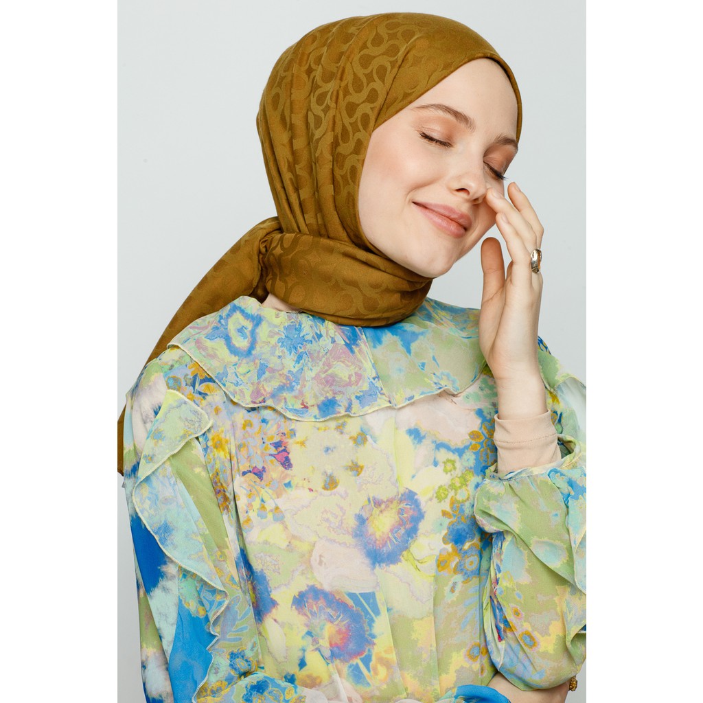 Valor Scarf Bloom Desen Şal - Pas Yeşili Şal Fiyatı