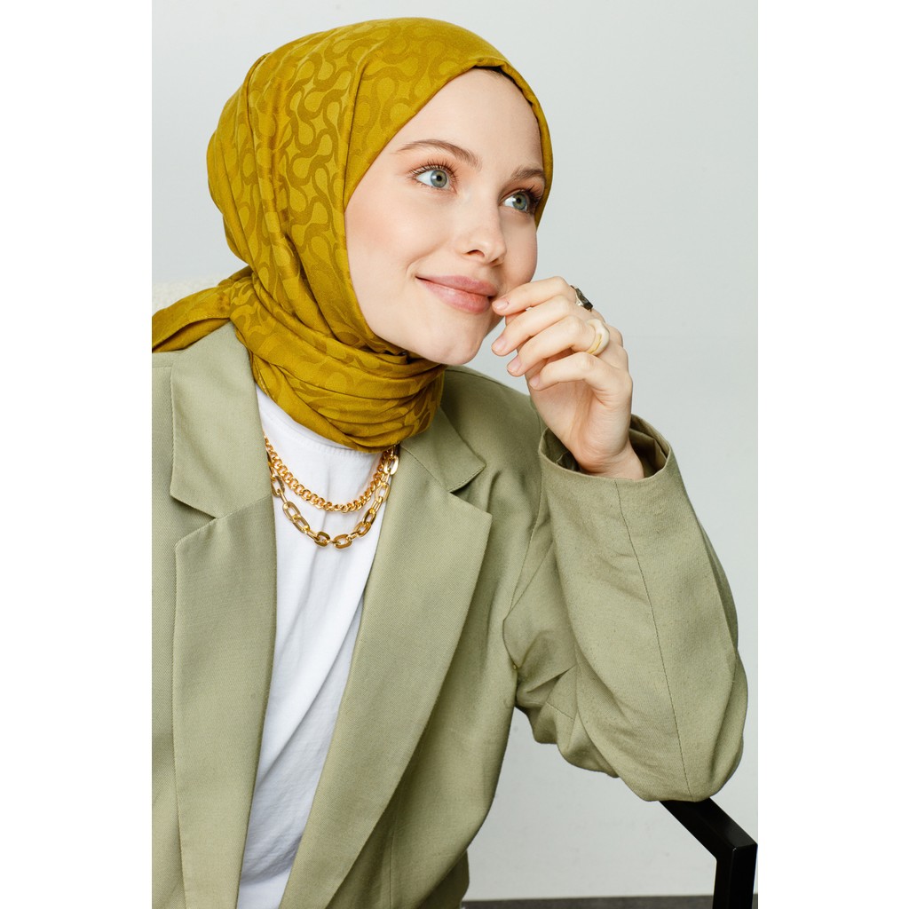 Valor Scarf Bloom Desen Şal - Safran Şal Fiyatı