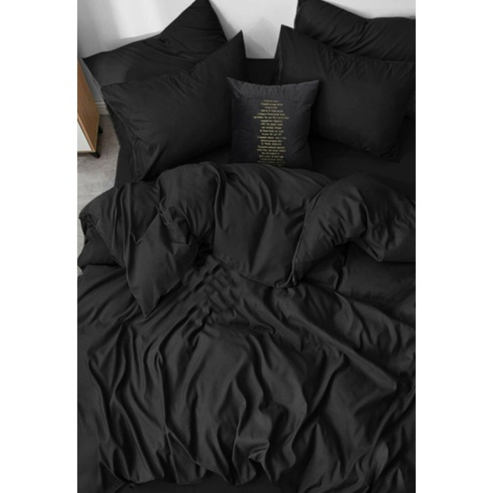 Valoroso Tekstil Ranforce Tek Kişilik Siyah Nevresim Takımı - 160 x 220 cm Nevresim Takımı Fiyatı