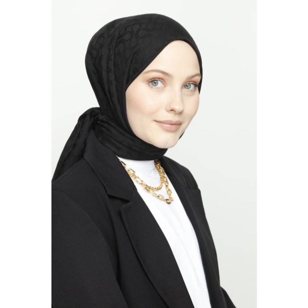 VALORSCARF Siyah Bloom Desen Şal 70 x 180 Beden Şal Fiyatı