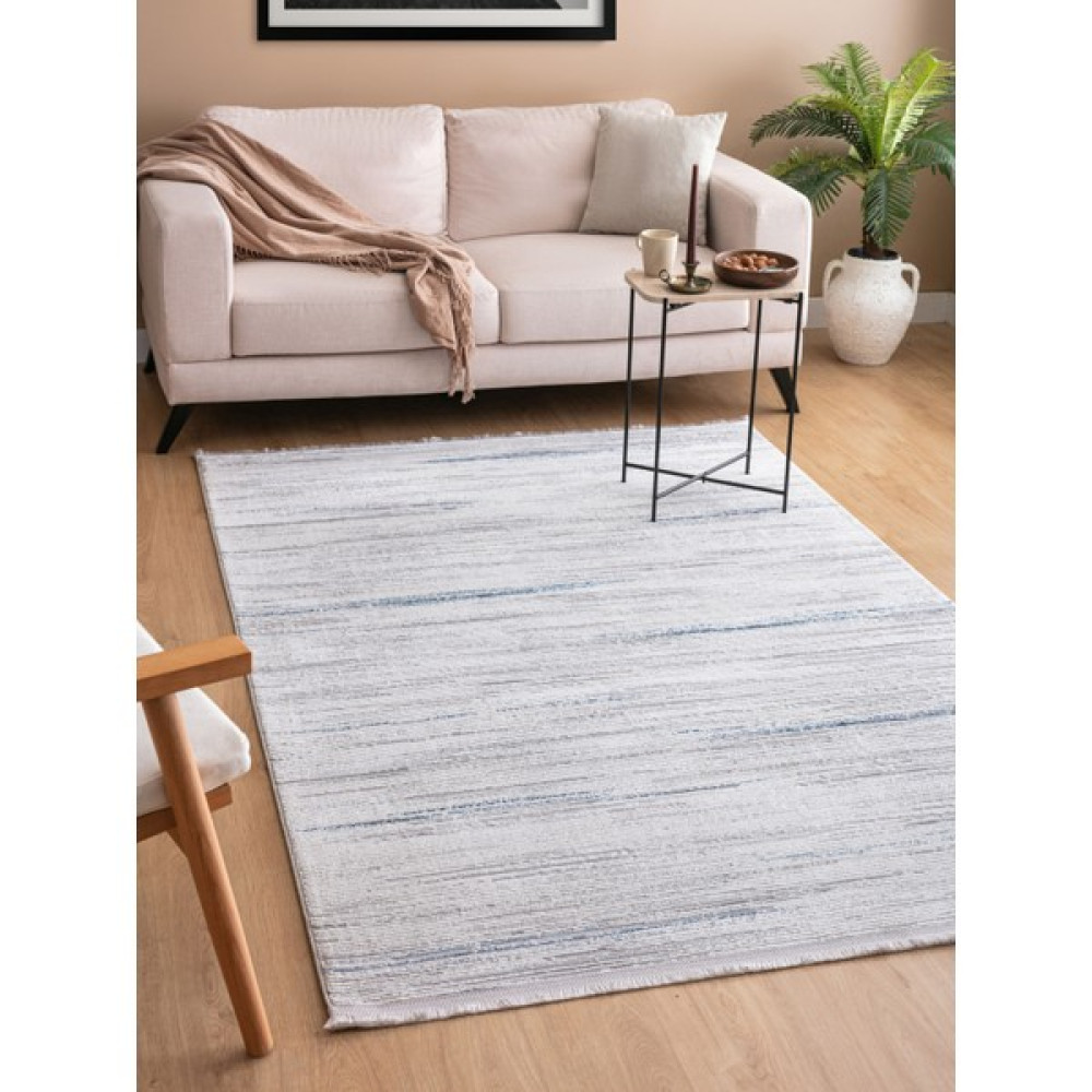 Vals Mavi Salon Halısı Koridor Kesme Yolluk Yumuşak Doku Kaymaz Tozumaz Dokuma Makine Halısı 04 - 200 x 200 cm Yolluk Fiyatı