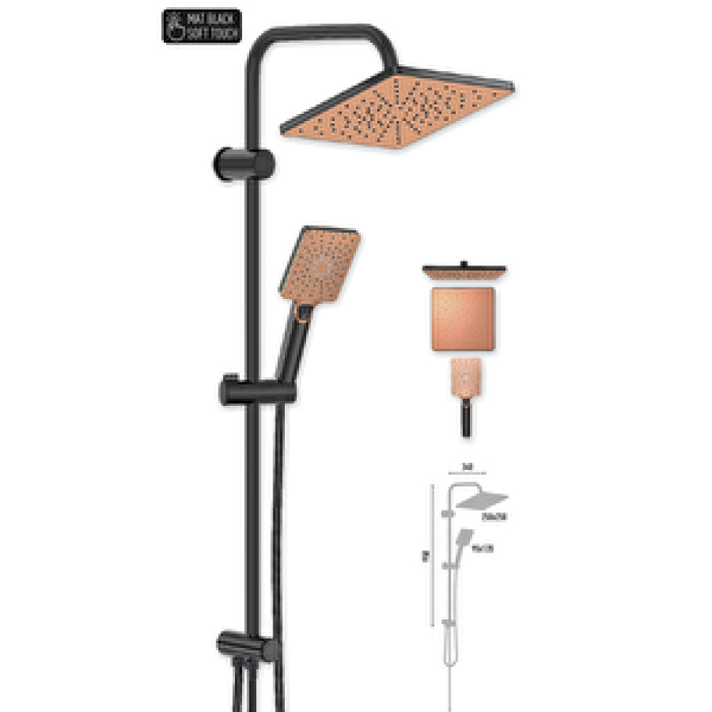 Valtemo Maxima Bronze Mat Black Duş Seti̇ Vs-2666 Bataryalar & Musluklar Fiyatı
