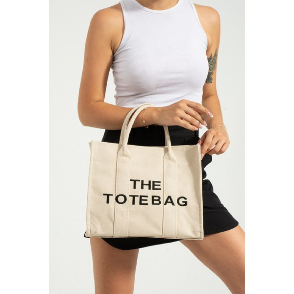 Valu Accessorize Kadın Kanvas Büyük Boy Nakışlı Yazılı Tote Bag Omuz ve Kol Çantası Krem Bayan Çanta ve Cüzdan Fiyatı