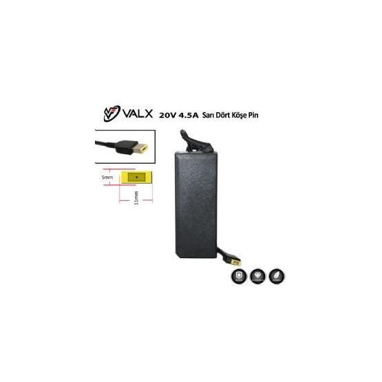 Valx LA-20075 20V 4.5A Sarı Dörtköşe Pin Adaptör