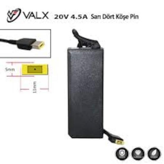 Valx LA-20075 20V 4.5A Sarı Dörtköşe Pin Adaptör