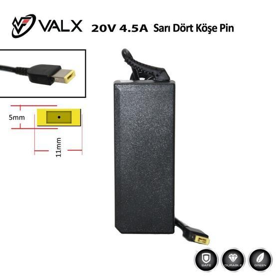Valx LA-20075 20V 4.5A Sarı Dörtköşe Pin Adaptör