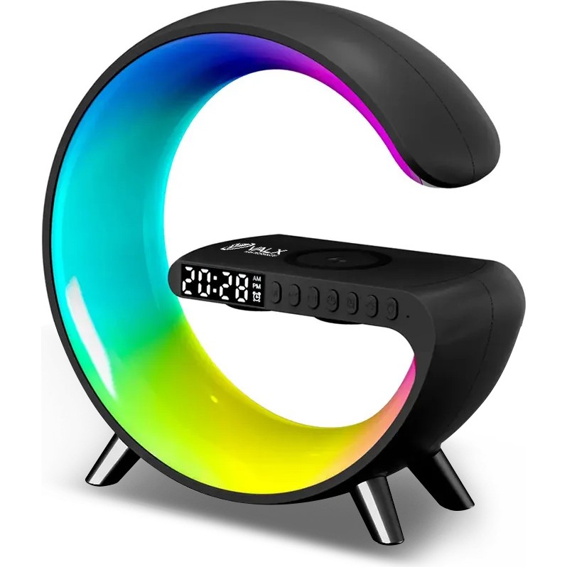 Valx Rgb Çalar Saatli Gece Lambası Fonksiyonlu Bt Destekli Çağrı Cevaplayabilen Hoparlör (G-500B) Siyah Bluetooth Hoparlör Fiyatı