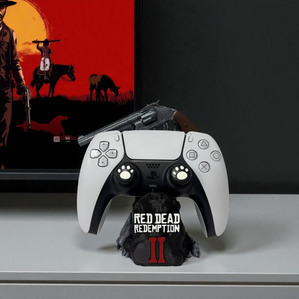 Valyria Store Red Dead Redemption Temalı Oyun Kolu Tutucu | Ps5 / Ps4 / Xbox Joystick Standı | 3D Baskı - Siyah Xbox Oyun Kolu ve Aksesuarları Fiyatı