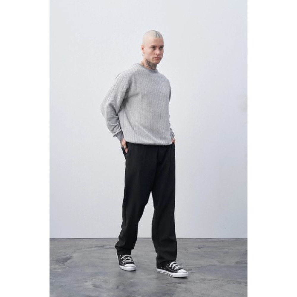 Vamosclo Siyah Basic Baggy Kumaş Pantolon Erkek Pantolon Fiyatı