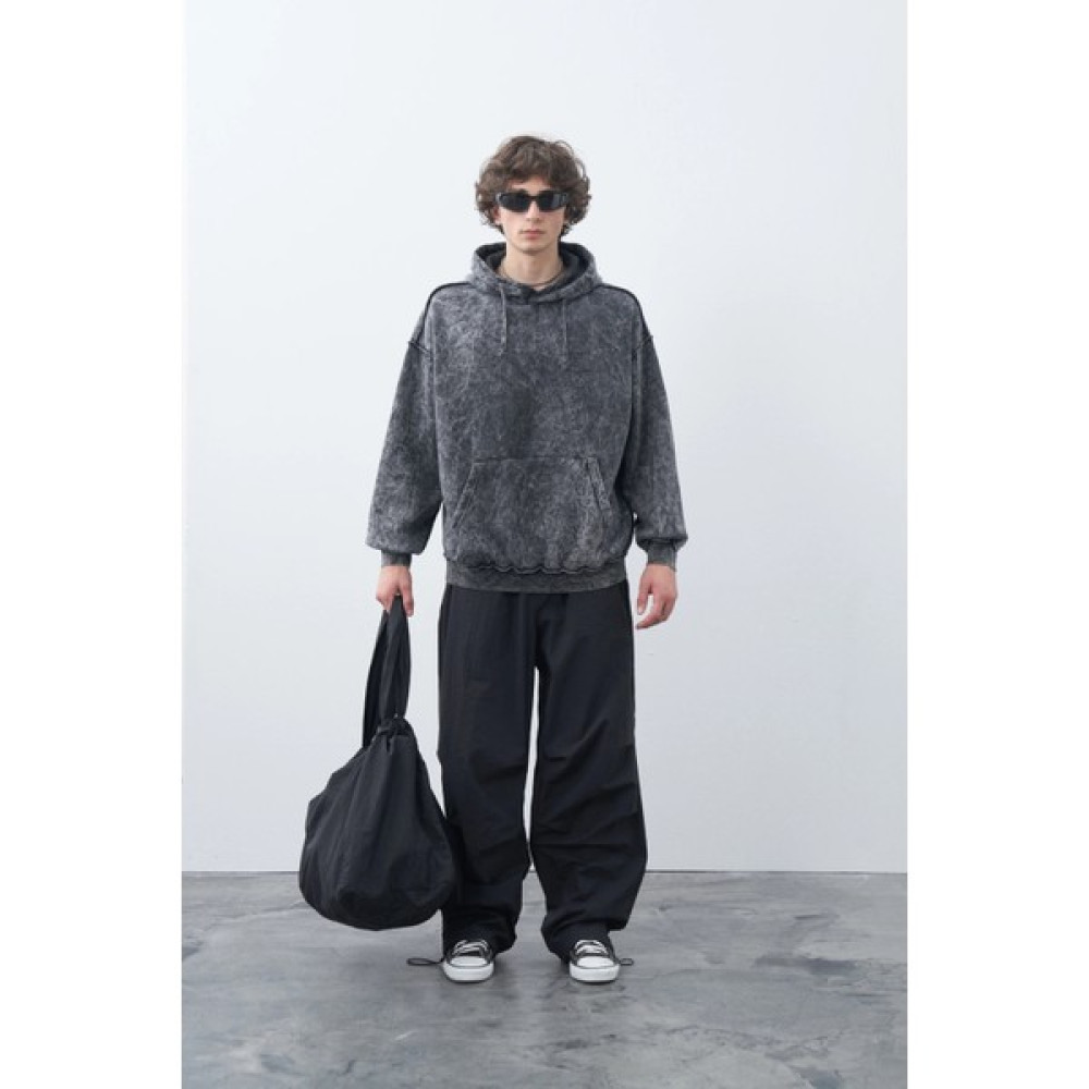 Vamosclo Siyah Kapüşonlu Oversize Sweatshirt Erkek Sweatshirt Fiyatı