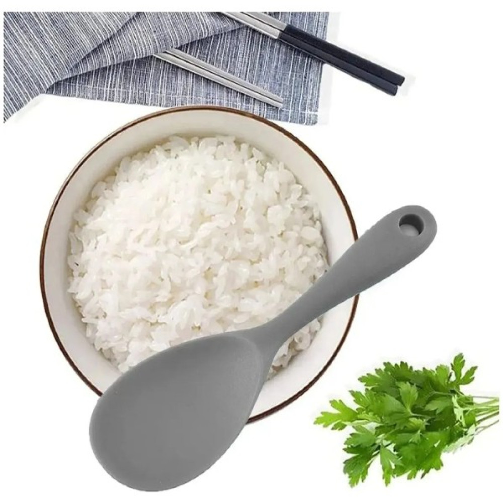 Vancl Ultra Sert Uçlu Silikon Pilav Kaşığı Yüksek Isıya Dayanıklı Yanmaz Yapışmaz - Gri Çatal / Kaşık / Bıçak Takımları Fiyatı