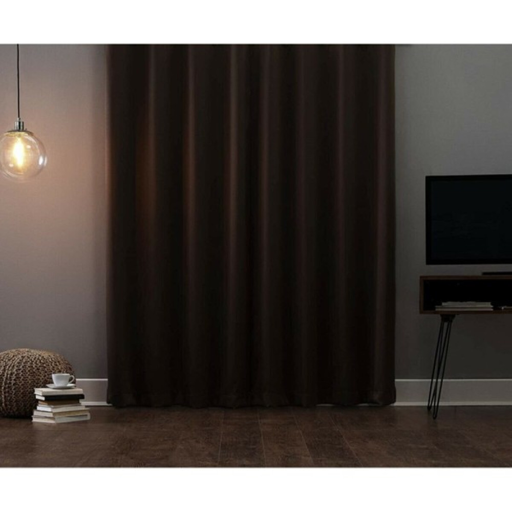 Vanessa Perde Kahve %100 Karartma Blackout Perde Yeni Sezon Katalog Lisanslı Ürün Iso Belgeli Güneşlik Pilesiz Düz - 100 x 270 cm - Kahverengi Fon Perde Fiyatı