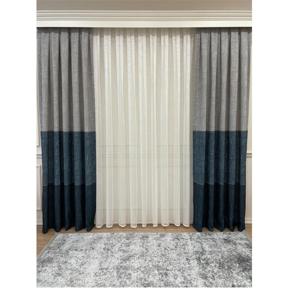 Vanessa Perde Mat Zemin Yeni File Tül Salon ve Yatak Odası Tül Perde Modern Ütü Istemez 1/3 Sık Pileli Keten Iplik - 100 x 290 cm - Ekru Tül Perde Fiyatı