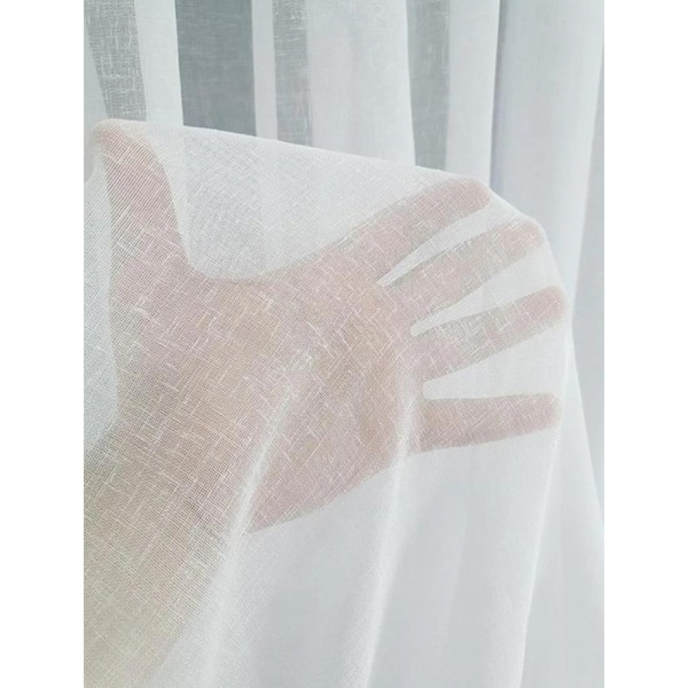 Vanessa Perde Naturel Keten Tül Salon ve Yatak Odası Tül Perde Modern Ütü Istemez 1/3 Sık Pileli Etek Kurşunlu - 100 x 270 cm - Ekru Tül Perde Fiyatı