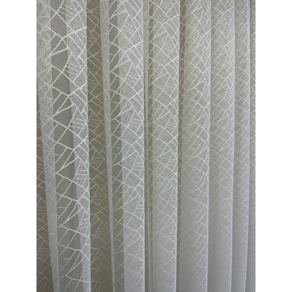 Vanessa Perde Örme Tül 1x3 Sık Pileli Mar Desen Kırışmaz Tül Perde - Krem - 100 x 270 cm Tül Perde Fiyatı