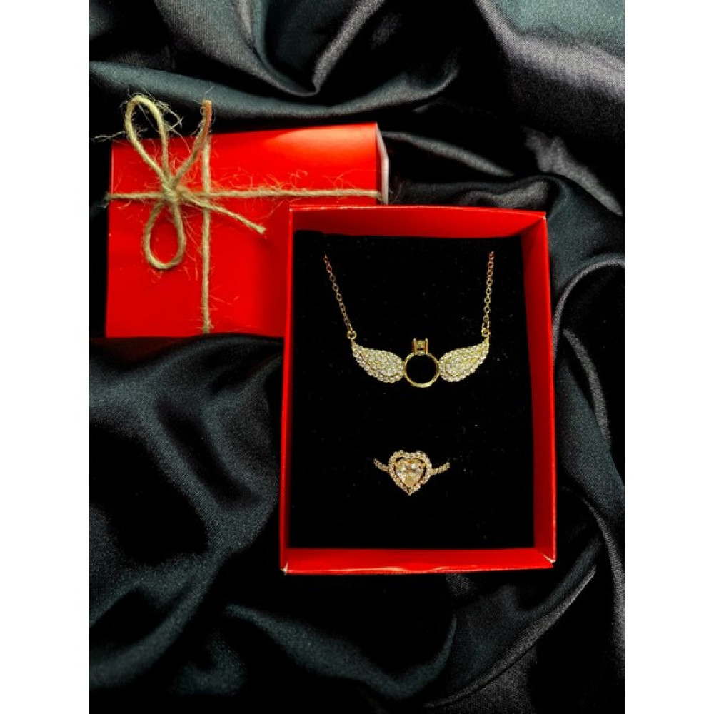 Vanilla Jewelry 2li Kalpli Kolye Seti Pandora Ayarlanabilir Yüzük Bijuteri Kolye Fiyatı