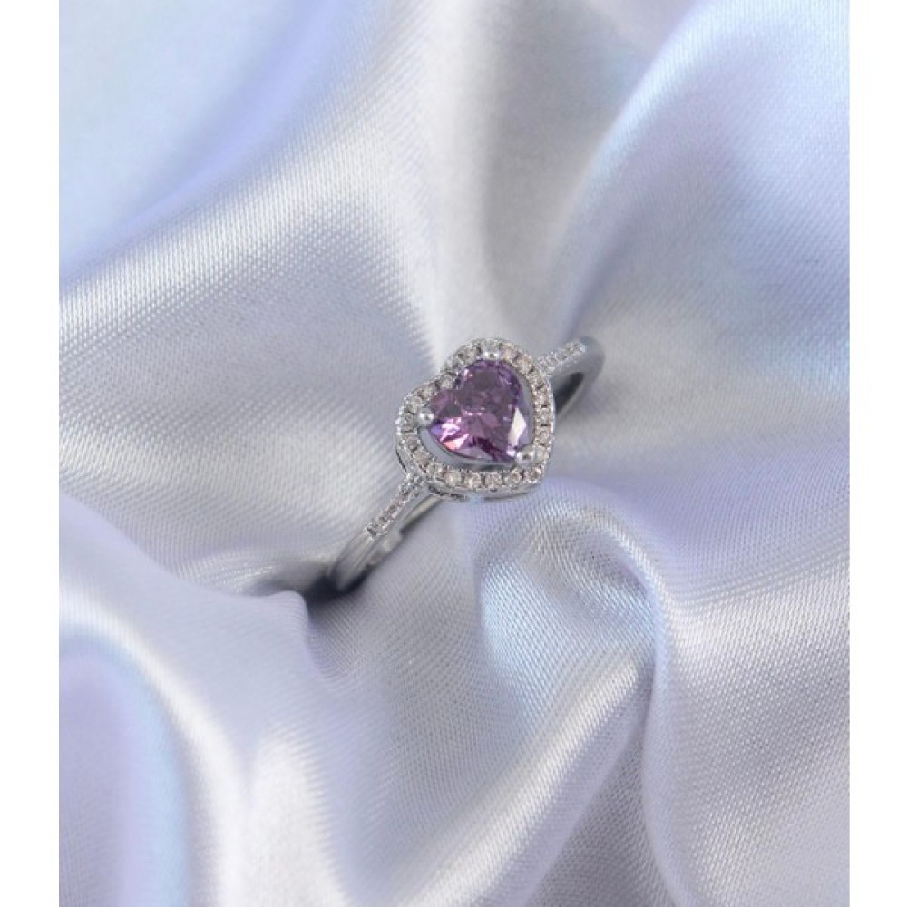 Vanilla Jewelry Çelik Pandora ciddi ilişki yüzüğü(ayarlanabilir) sevgili yüzüğü - Mor - Standart Yüzükler Fiyatı