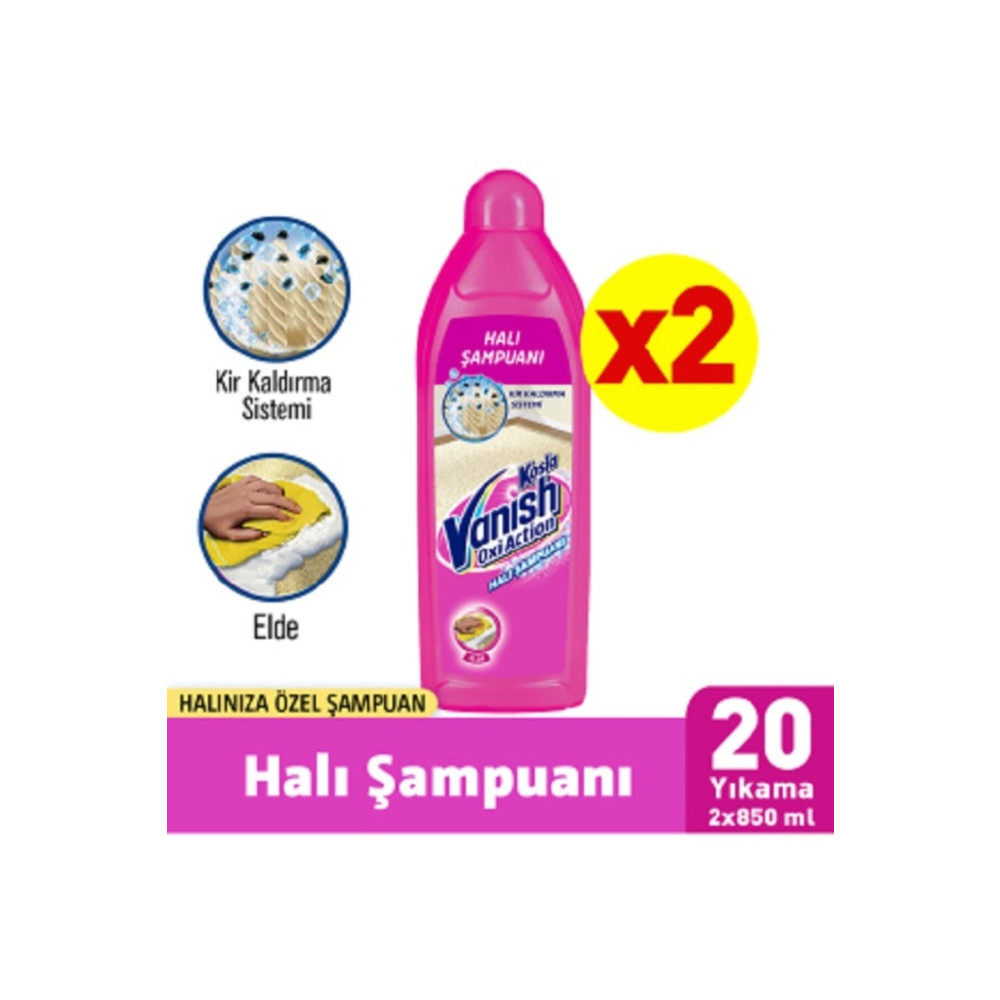 Vanish Kosla Halı Şampuanı Elde Yıkama 2x850 ml Deterjan ve Temizlik Ürünleri Fiyatı