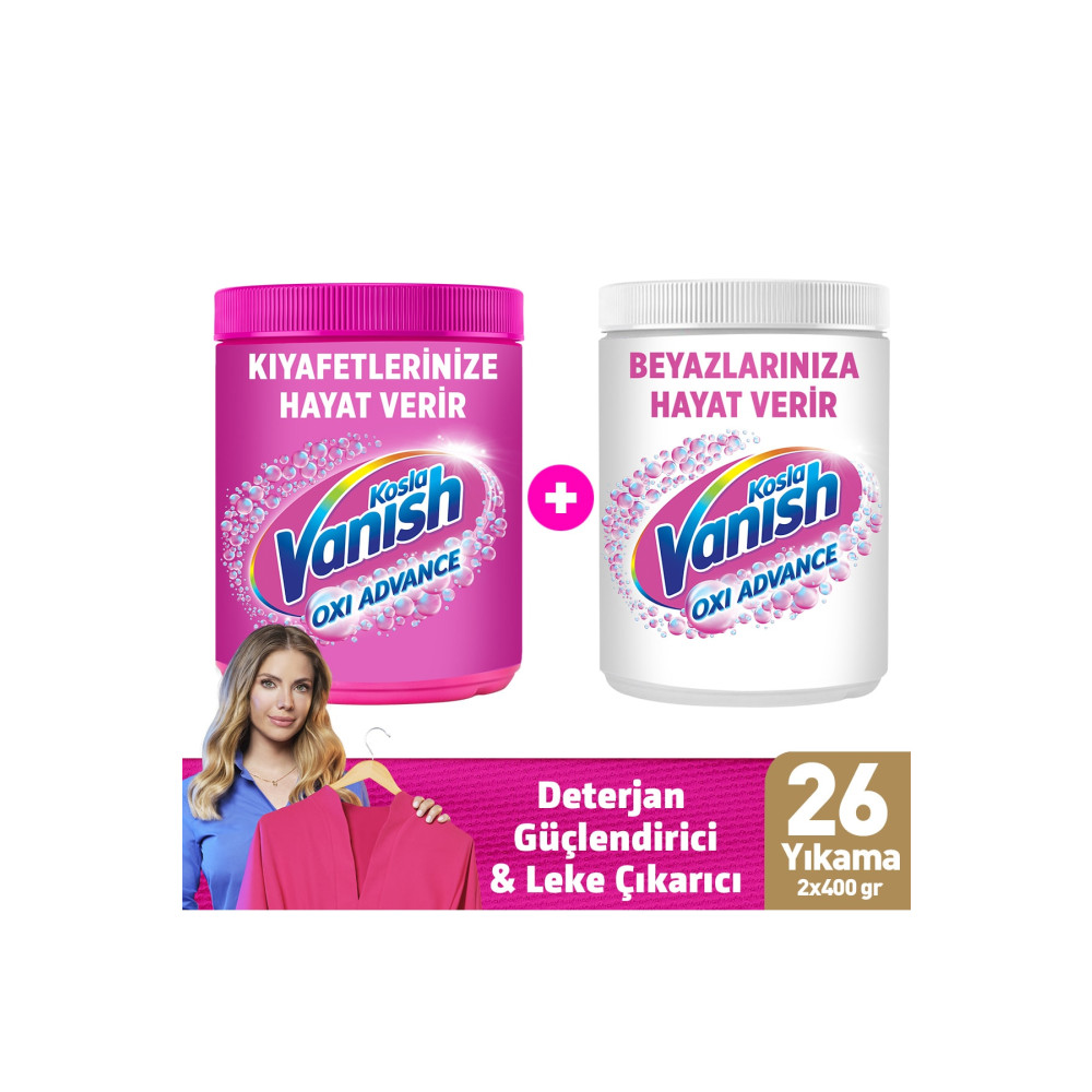 Vanish Kosla Multipower Beyazlar Ve Renkliler Için Toz Leke Çıkarıcı Deterjan Güçlendirici 400 G X 2 Çamaşır Yıkama Fiyatı
