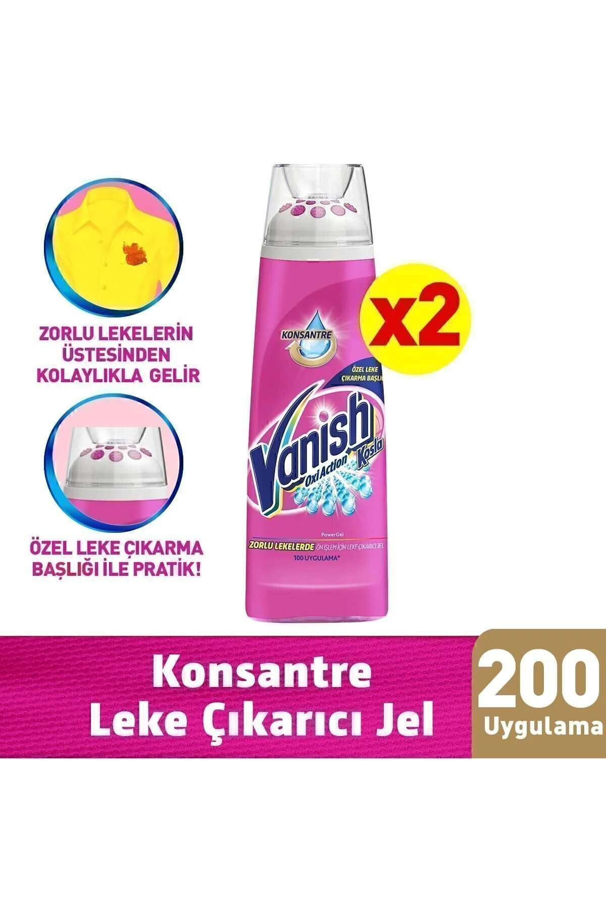 Vanish Kosla Ön Işlem Için Özel Leke Çıkarıcı Konsantre Jel 400 Ml (2 X 200 Ml) 200 Uygulama" Çamaşır Yıkama Fiyatı