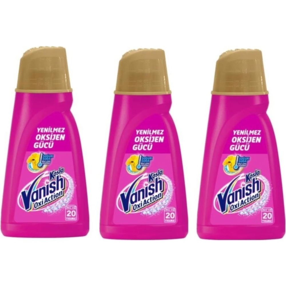 Vanish Kosla Oxi Gold Leke Çıkarıcı Pembe 1 Lt x 3 - 3 lt Çamaşır Yıkama Fiyatı