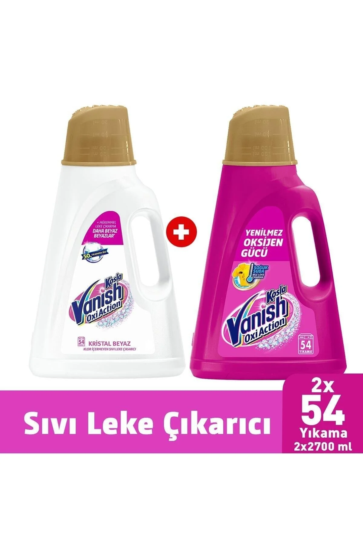 Vanish Oxi Action Multipower Beyazlar ve Renkliler İçin Sıvı Deterjan Güçlendirici Leke Çıkarıcı 2700 mlx2" Çamaşır Yıkama Fiyatı