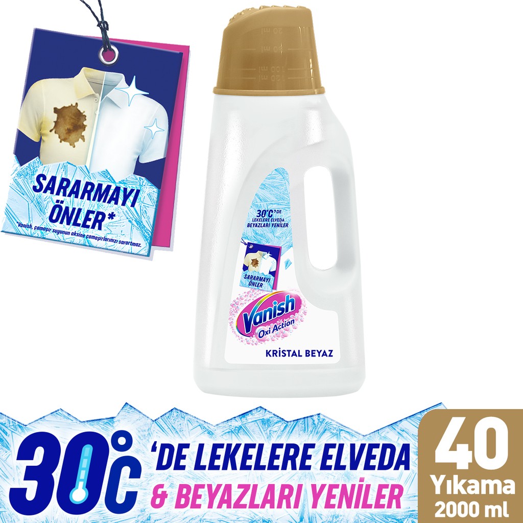 Vanish Oxi Action Multipower Kristal Beyaz Beyazlar İçin Sıvı Deterjan Güçlendirici Leke Çıkarıcı 2000 ml - 2 lt Çamaşır Deterjanı Fiyatı