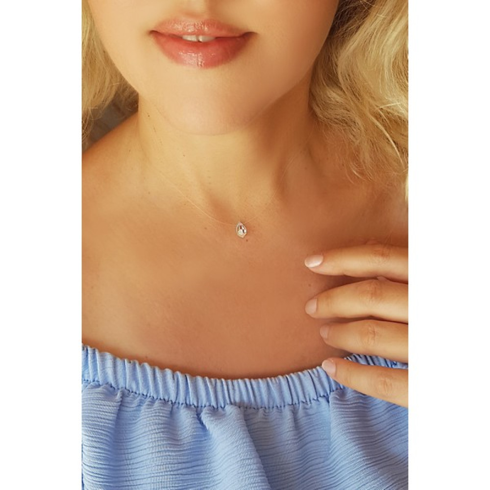 Vaoov Swarovski Taşlı Gümüş Hayalet Kolye Gümüş Kolye Fiyatı